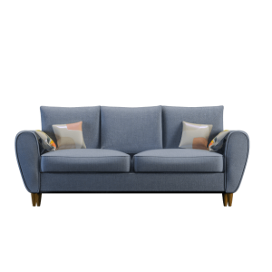 Navy blue low sofa for relaxation
