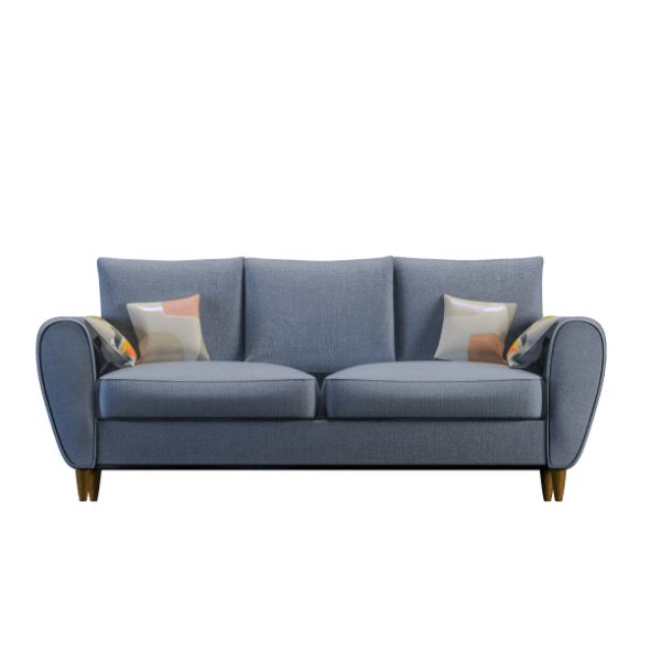 Navy blue low sofa for relaxation